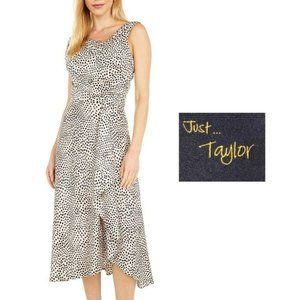 Just Taylor Animal Print Midi Dress Sz 14